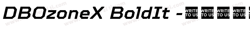 DBOzoneX BoldIt 字体转换
